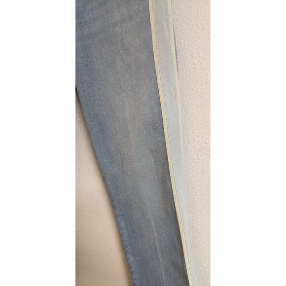 NEW~VERONICA BEARD Carly Kick Flare High Waisted Tuxedo Stripe Cropped Jeans 29 - Picture 8 of 16